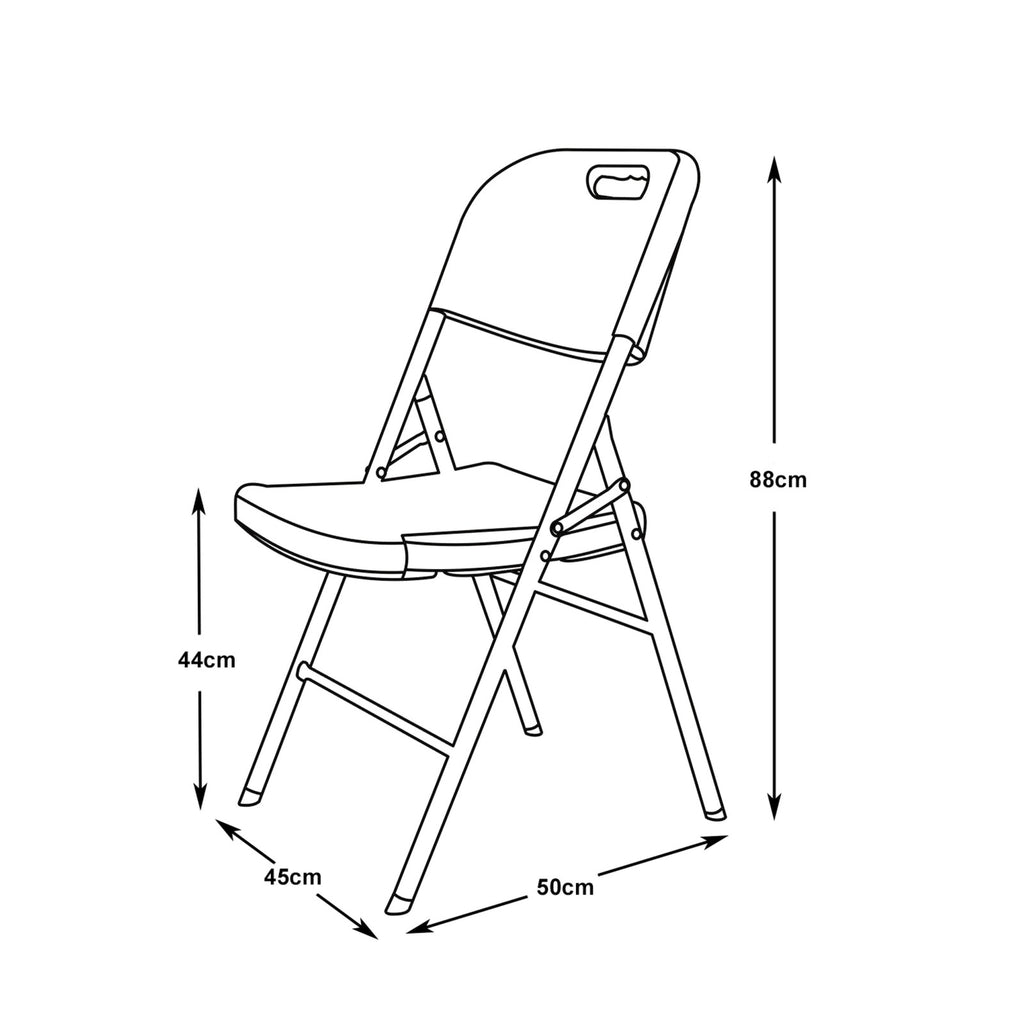 Plastic HDPE Outdoor Folding Chair - Set of 4