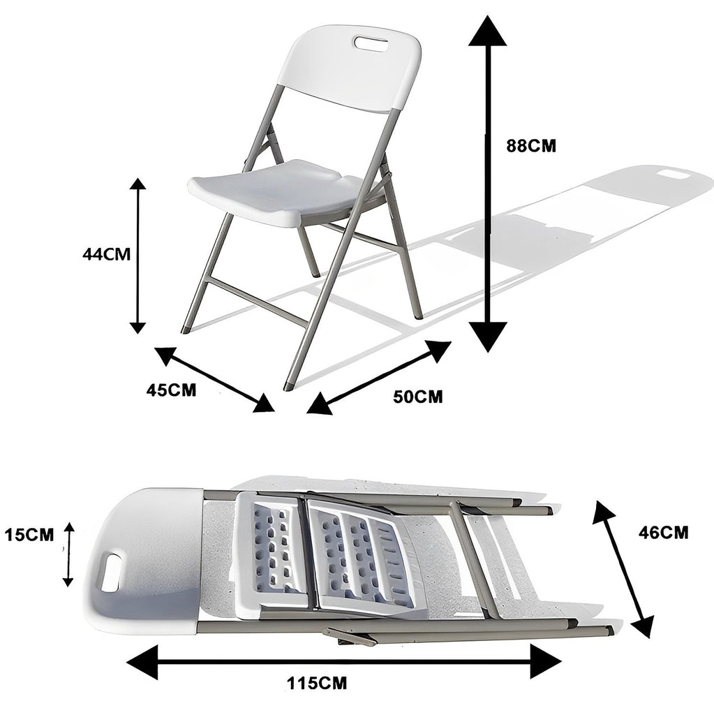 Plastic HDPE Outdoor Folding Chair - Set of 4