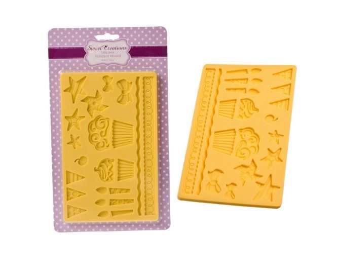 Silicone Fondant Mould Party Time - Yellow - D.Line