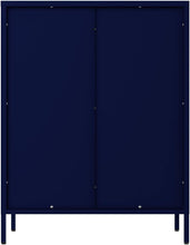 Load image into Gallery viewer, Fraser Country: Milan Metal Storage Cabinet 2 Swing Doors - Navy Blue