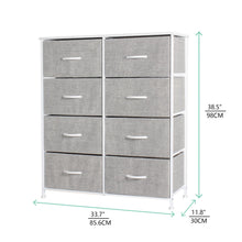 Load image into Gallery viewer, Ovela: 8 Drawer Storage Chest - Light Grey &amp; White