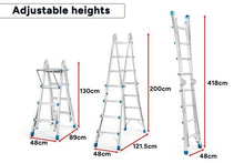 Load image into Gallery viewer, Certa 4m Multipurpose Telescopic Foldable Ladder with Platform