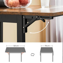 Load image into Gallery viewer, Vasagle : Folding Dining Table - Rustic Brown