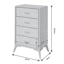 Load image into Gallery viewer, Fraser Country: Lyle 4 Drawer Dresser - Snow Velvet Light Grey