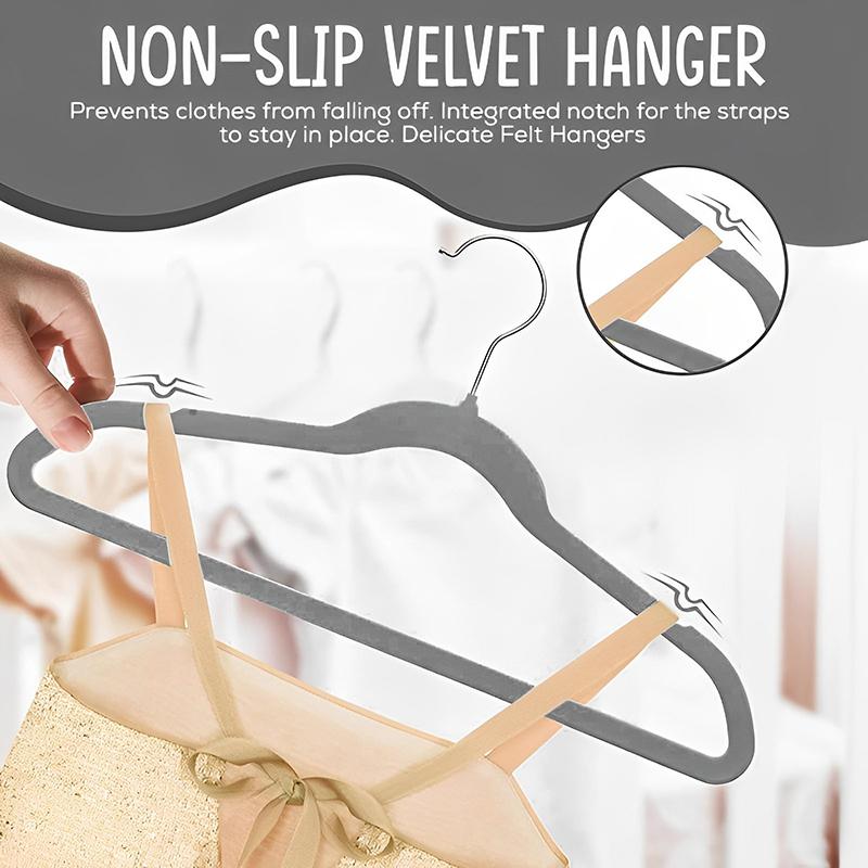 STORFEX 50-Pack Velvet Hangers - Gray