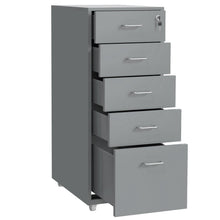 Load image into Gallery viewer, Gorilla Office - Mobile Metal 5 Drawer Cabinet - Grey