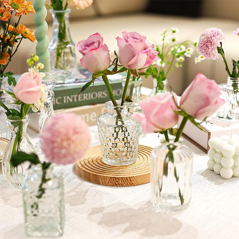 30Pcs Glass Bud Vase Set