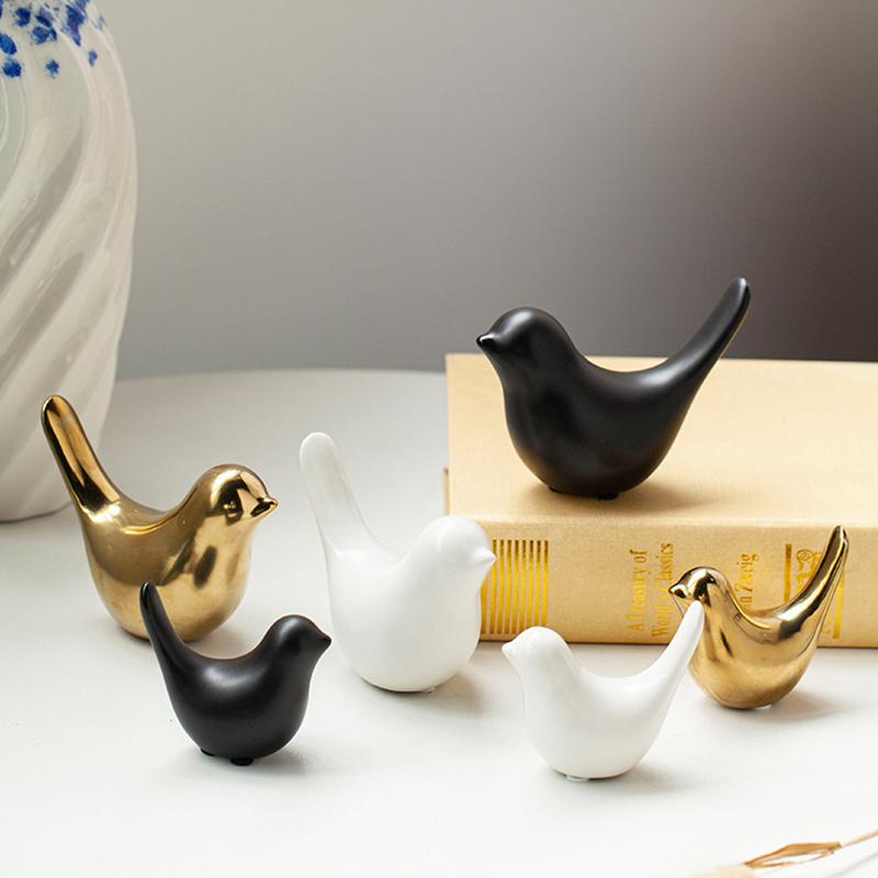 COMFEYA Small Animal Statues - Black