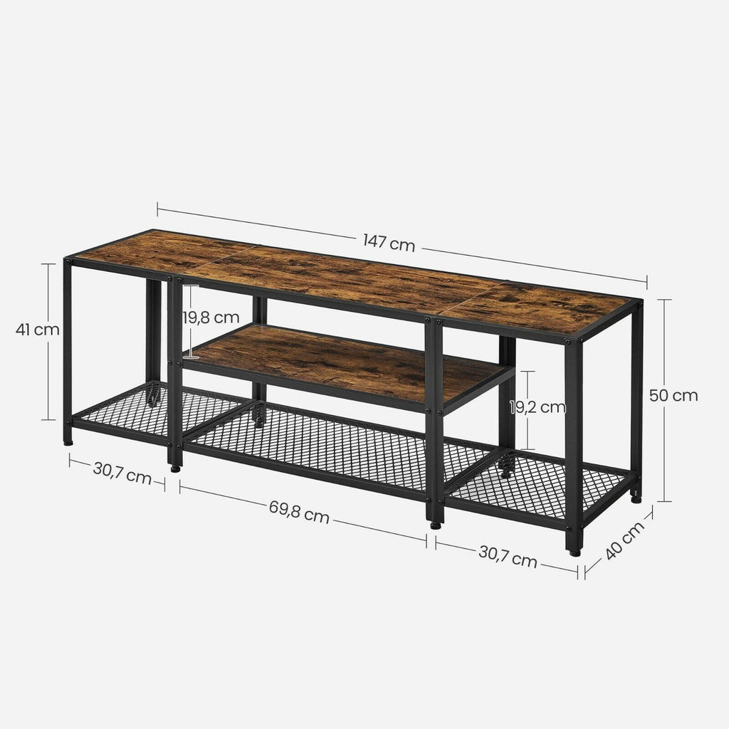 Vasagle 1.47M 3-Tier Industrial TV Stand