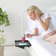 Load image into Gallery viewer, STORFEX 2 Pack Bed Side Table Tray Organizer - Black