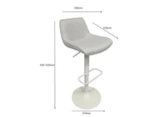 Load image into Gallery viewer, Fraser Country Set of 2 Adjustable Swivel Fabric Bar Stool - White/Cream