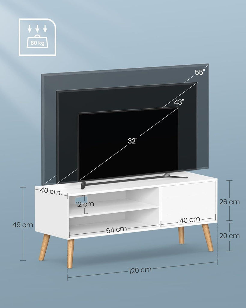 VASAGLE TV Cabinet 1.20M - White