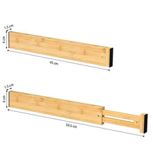 Load image into Gallery viewer, STORFEX 4-Pack Bamboo Drawer Dividers