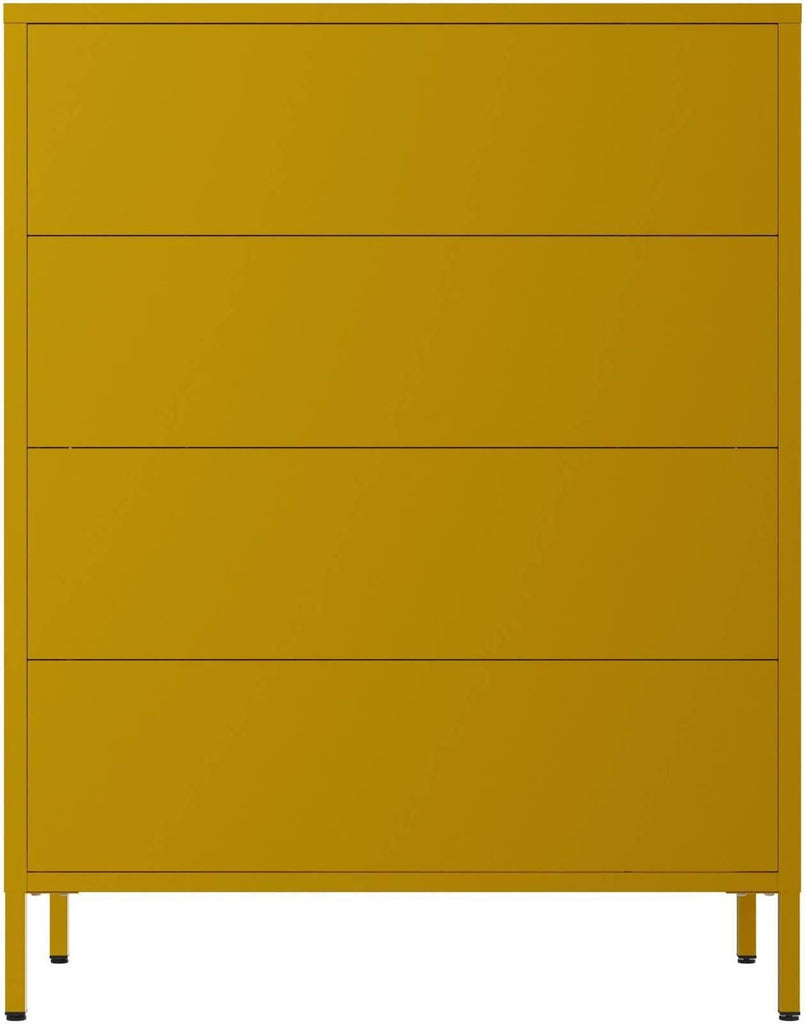 Fraser Country: Milan Metal Storage 4 Drawers - Yellow