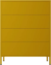 Load image into Gallery viewer, Fraser Country: Milan Metal Storage 4 Drawers - Yellow