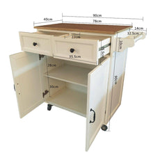 Load image into Gallery viewer, Fraser Country Wooden Kitchen Trolley with 2 Drawer &amp; 2 Door
