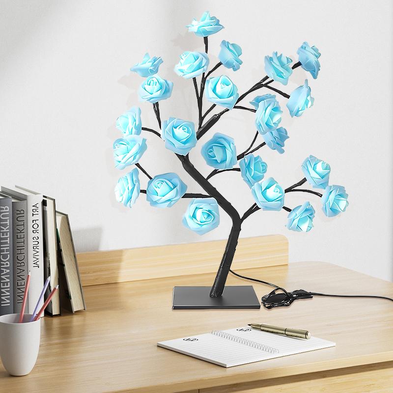 LUMIRO LED Rose Tree Lamp - Blue
