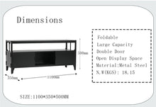 Load image into Gallery viewer, Fraser Country Metal Faster Setup Foldable Double Door TV Cabinet - Black