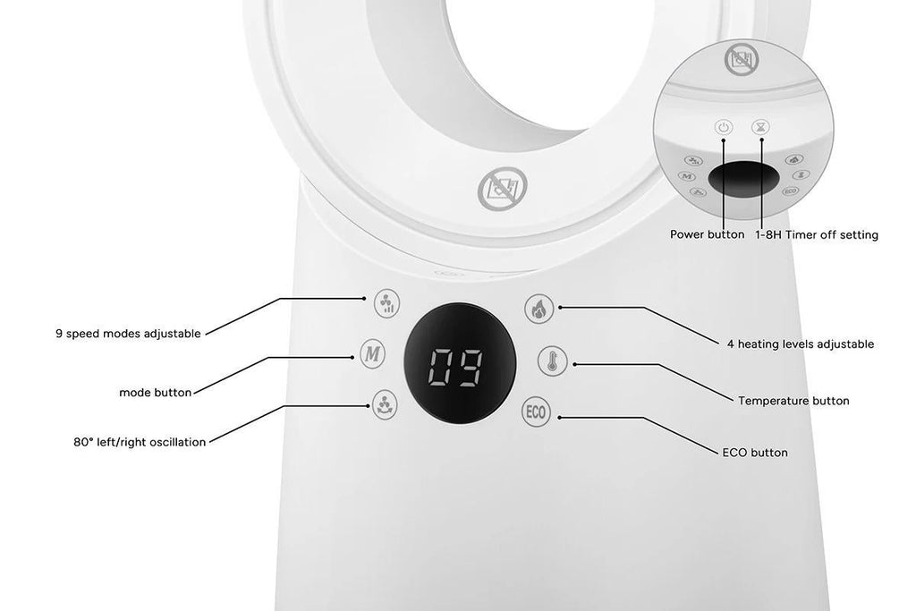 Kogan SmarterHome Bladeless Fan and Heater