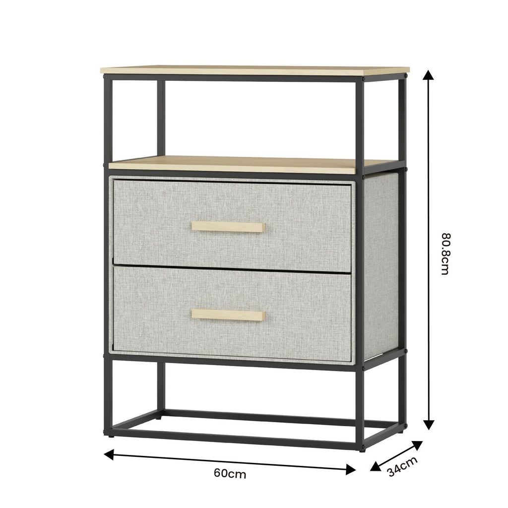 Fraser Country 2 Drawer Storage Nightstand - Set of 2