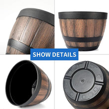 Load image into Gallery viewer, GREENHAVEN 23cm Plastic Imitation Barrel Planter Pots - 2 Pack