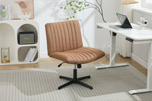 Load image into Gallery viewer, Gorilla Office- Ribbed Faux Linen Office Chair Brown