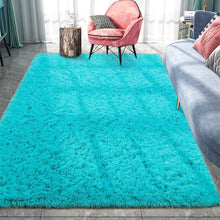 Load image into Gallery viewer, Soft Area Rug - Teal (Large, 153 x 203cm)