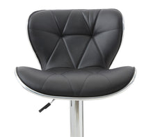 Load image into Gallery viewer, Fraser Country Adjustable Swivel High Back PU Leather Bar Stool (2/Pack) - Black