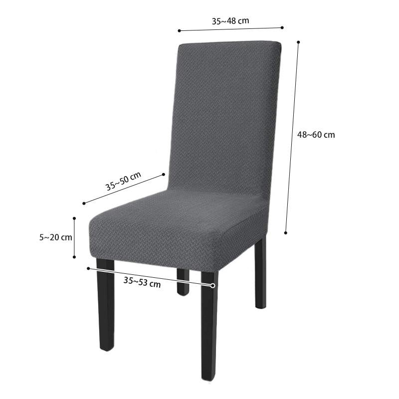 COMFEYA 2 Pack Checked Dining Chair Slipcover - Grey