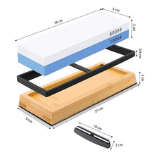Load image into Gallery viewer, OZZYCOOK Double Sided Whetstone Knife Sharpener 1000/6000 Grit