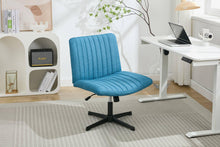 Load image into Gallery viewer, Gorilla Office- Ribbed Faux Linen Office Chair Blue