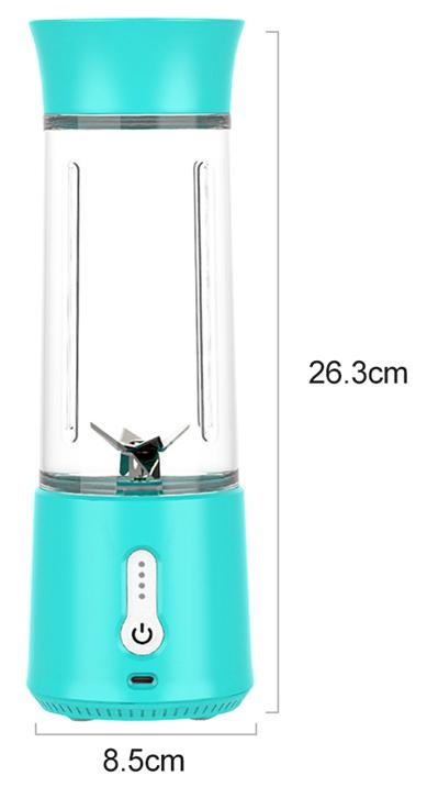 USB Rechargeable Portable Blender - 500ml (Blue)