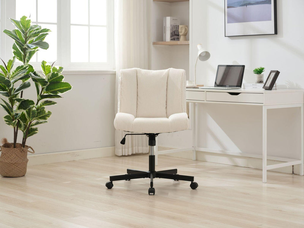 Gorilla Office - Corduroy Office Chair White