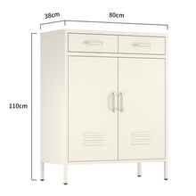 Load image into Gallery viewer, Fraser Country Milan Metal Cabinet With Drawers - Cream