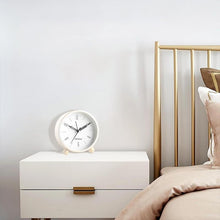 Load image into Gallery viewer, Non-Ticking Clock with Night Light - White