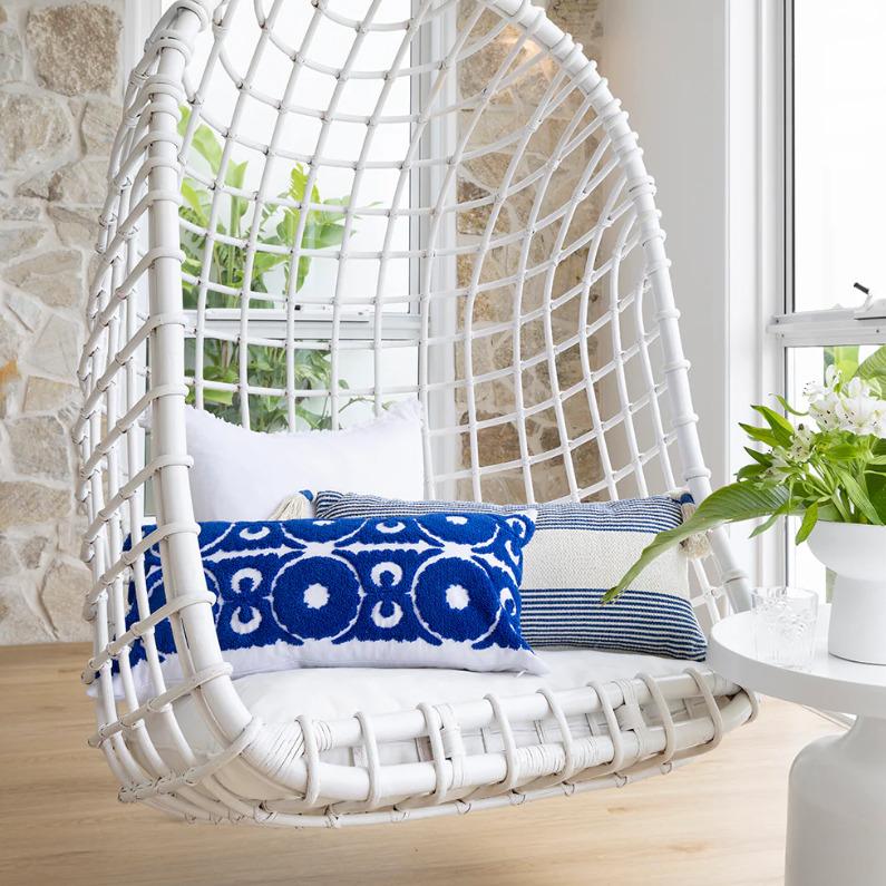 Bambury: Philippa Rectangle Cushion - Azure