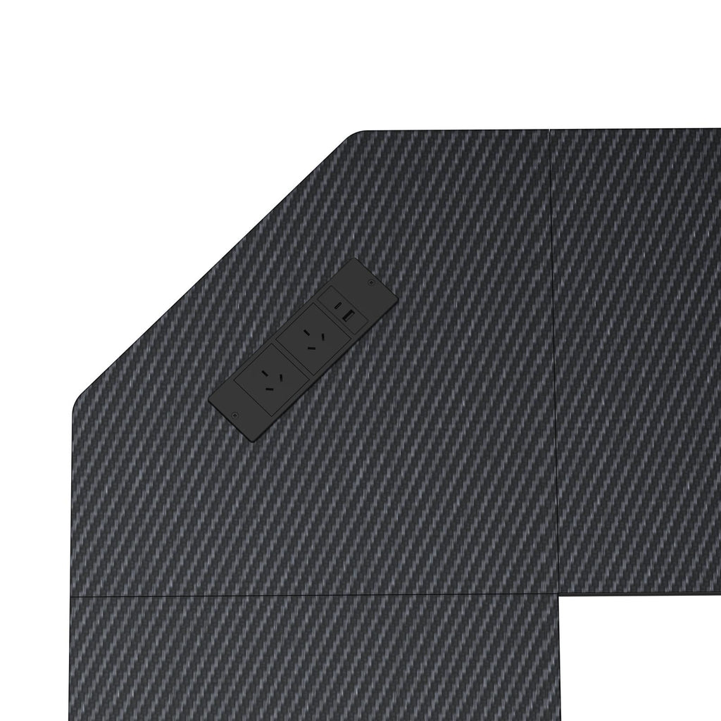 Fraser Country: 1200x450x730mm Corner Desk with USB Outlet