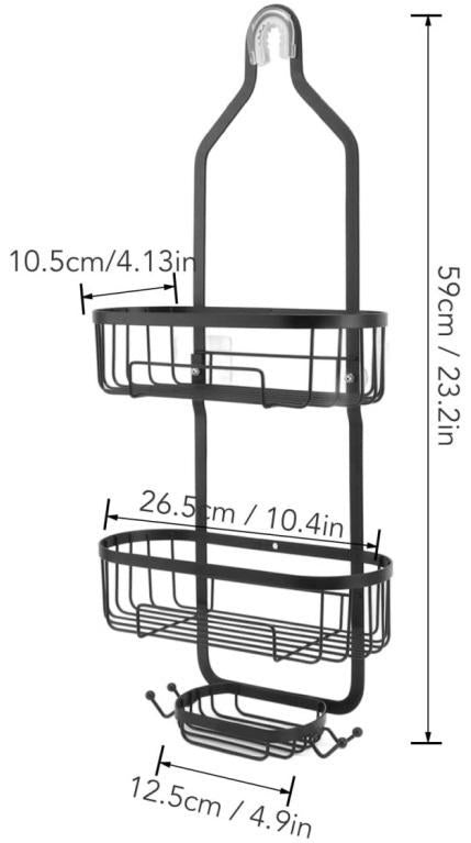 STORFEX 2 Tier Bathroom Hanging Shower Organizer