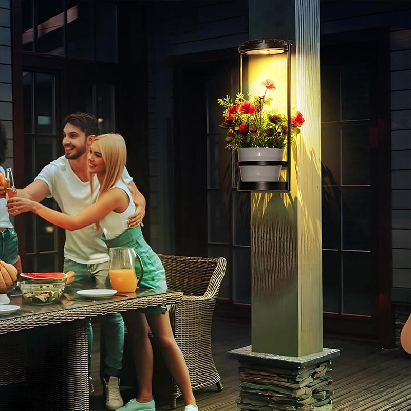 Outdoor Solar Light with Plant Stand
