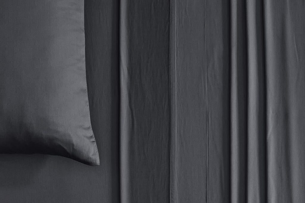 Ovela 100% Natural Bamboo Bed Sheets Set (Double, Charcoal)