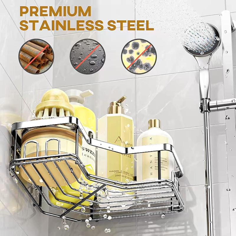 STORFEX 3-Pack Corner Shower Caddy Organizer Shelves Storage Rack