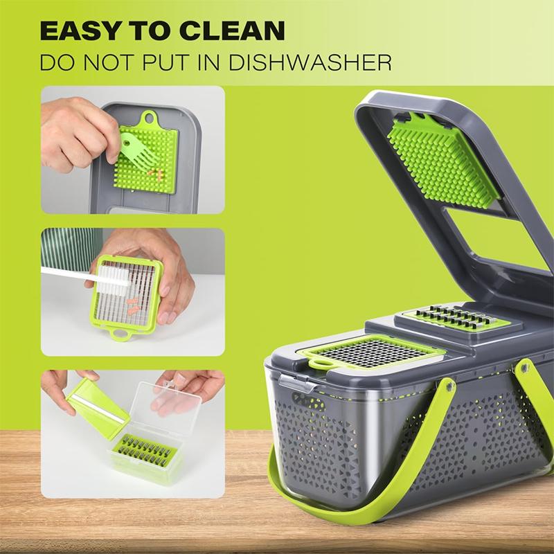 OZZYCOOK 22 in 1 Vegetable Cutter with Container