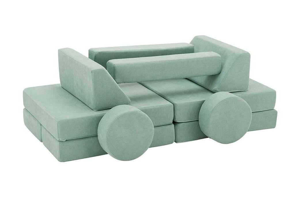 Fraser Country 14 Piece Modular Double Kids Play Sofa - Sage Green