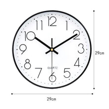 Load image into Gallery viewer, Battery Powered No-Tick Wall Clock - Black