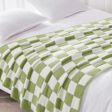 Load image into Gallery viewer, COMFEYA Cosy Checked Blanket 130x160CM - Green