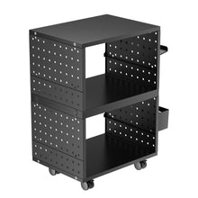 Load image into Gallery viewer, Gorilla Office - Storage Trolley With Pegboards &amp; Accessories (Black )