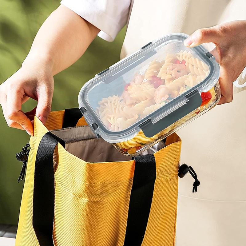 STORFEX 12 Piece Glass Storage Containers with Lids - Grey