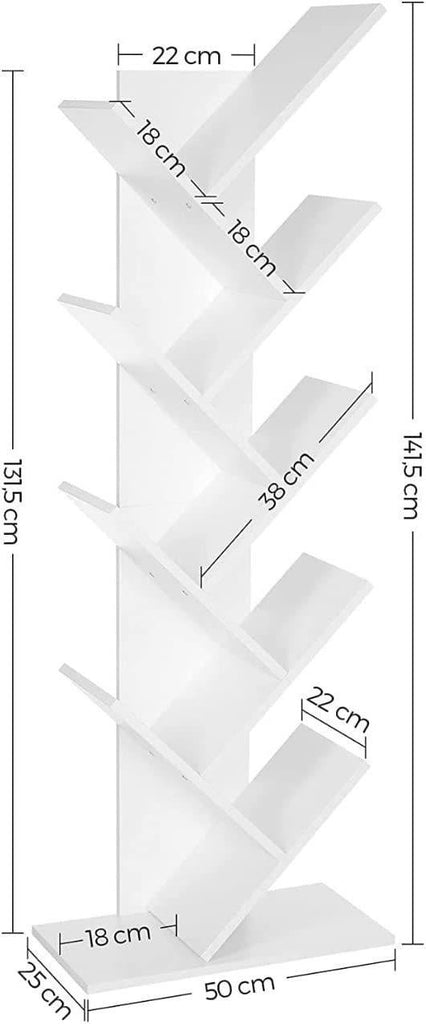 Vasagle : 8-Tier Tree Bookshelf - White