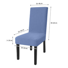 Load image into Gallery viewer, COMFEYA 2 Pack Checked Dining Chair Slipcover - Blue