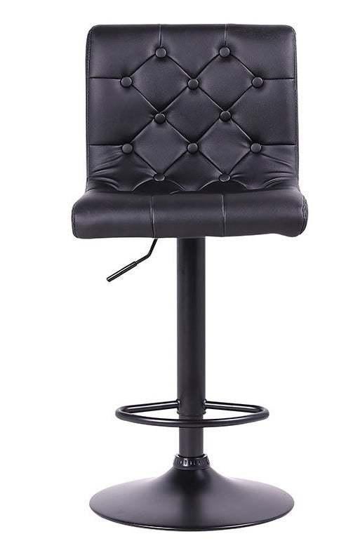Fraser Country Adjustable Finest Black PU Leatherette Button Bar Stool (2/Pack)